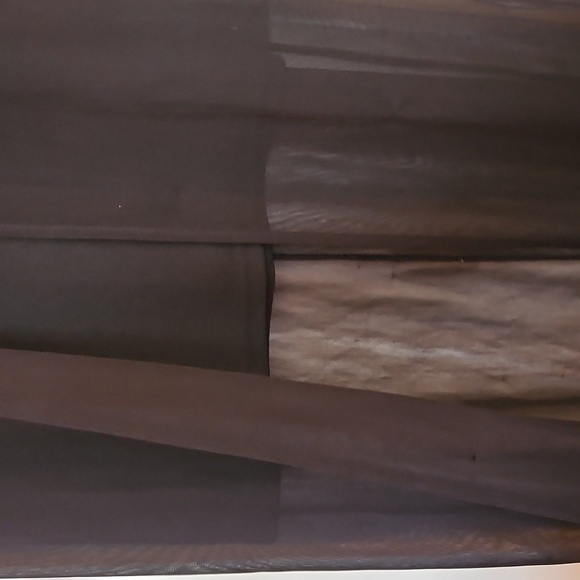 Semi-Formal Black Maxi Dress, Sheer Outer Layer, Front Slit, Sz M - Picture 8 of 13